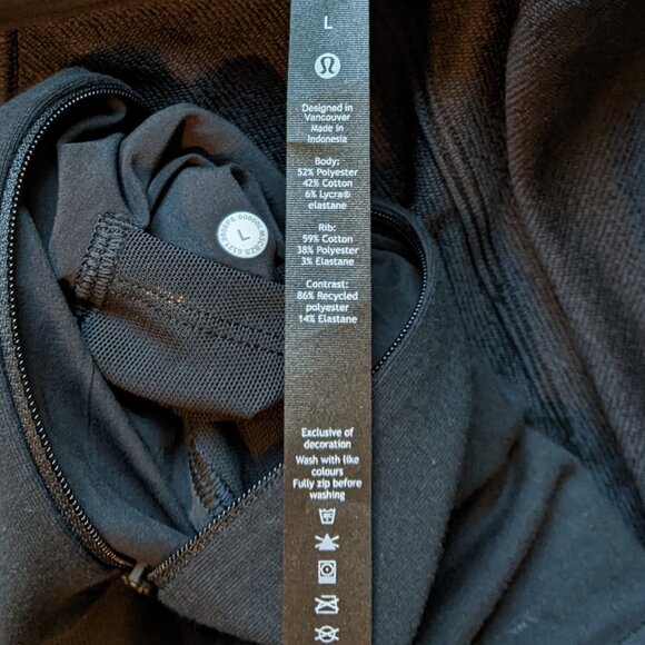 Lululemon City Sweat Full Zip Hoodie Large Black - Picture 5 of 8